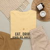 Eat, Drink, and Be Merry Tee — Holiday Faith Christmas Shirt