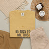 Christmas Tee — “Be Nice To Me This Christmas” Holiday Graphic T‑Shirt