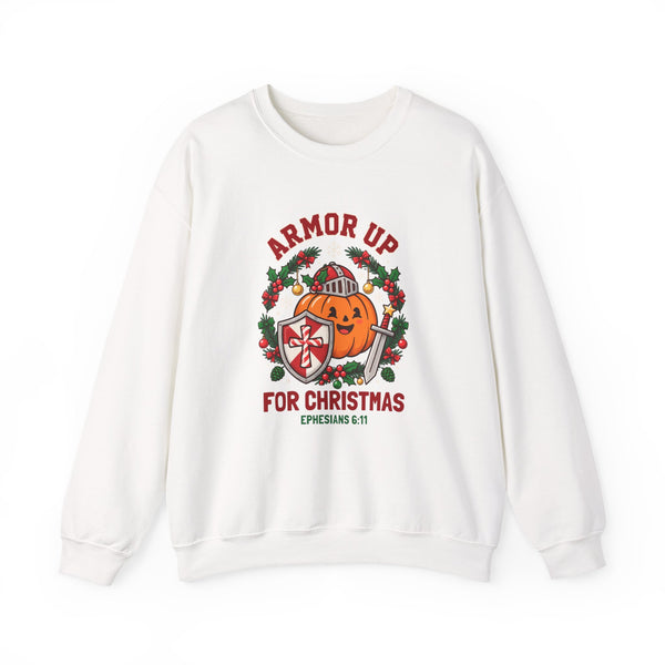 Armor Up Pumpkin Crewneck Sweatshirt | Christian Halloween, Christmas Scripture