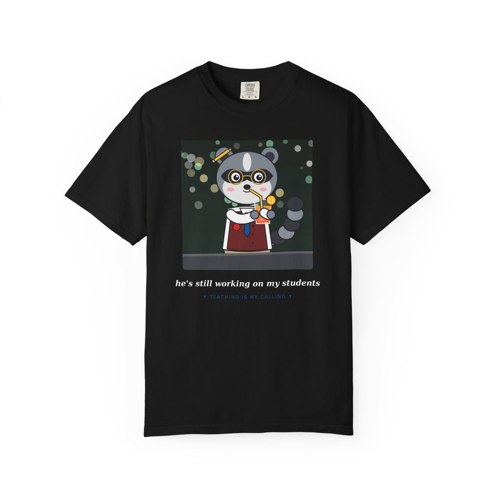 Cute Raccoon Wizard Garment-Dyed T-Shirt