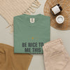 Christmas Tee — “Be Nice To Me This Christmas” Holiday Graphic T‑Shirt