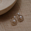 Upscale 14k Gold Jewelry Real Gold  Earrings Zircon Pearl Twist Luxury Stud Earrings for Women Brincos Pendientes Bijoux - Tabashishop