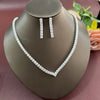Fashionable women's necklace, hand jewelry, earrings, rings, wedding jewelry 3-piece set, fashionable and simple wedding jewelry - Tabashishop
