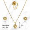 4pcs/set Twist Design Jewelry Set Simple Geometric MetalNecklace Stud Earrings Ring Set - Tabashishop