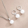 2 Pieces Of Round Pearl Jewelry Set, Earrings, Pendants, Necklaces, Ladies' Exquisite And Fashionable Wedding Jewelry Set,Gifts - Tabashishop
