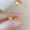 Upscale 14k Gold Jewelry Real Gold  Earrings Zircon Pearl Twist Luxury Stud Earrings for Women Brincos Pendientes Bijoux - Tabashishop