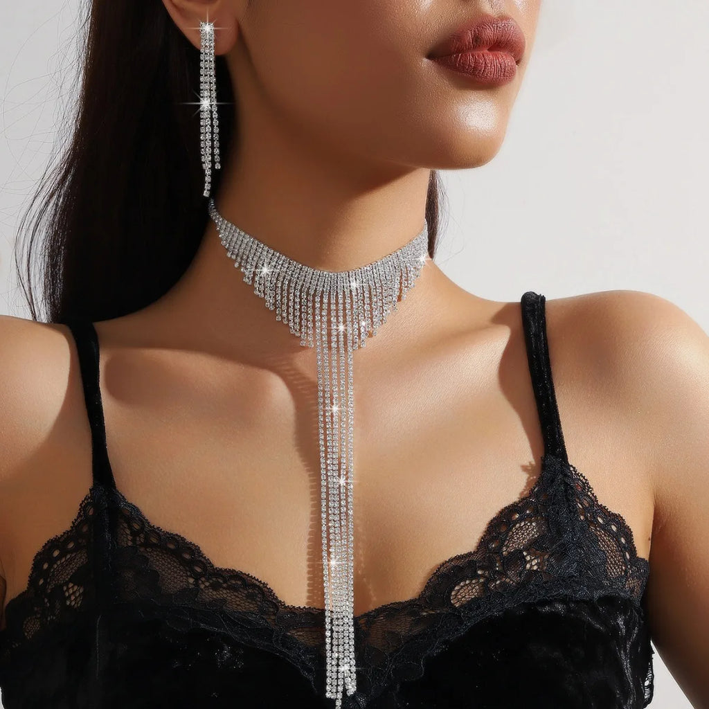 European And American Women'S Fashion Necklace, Earrings, Zircon Jewelry Set, Bridal Banquet, Party Accessories And Gifts - Tabashishop