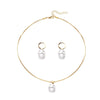 2 Pieces Of Round Pearl Jewelry Set, Earrings, Pendants, Necklaces, Ladies' Exquisite And Fashionable Wedding Jewelry Set,Gifts - Tabashishop