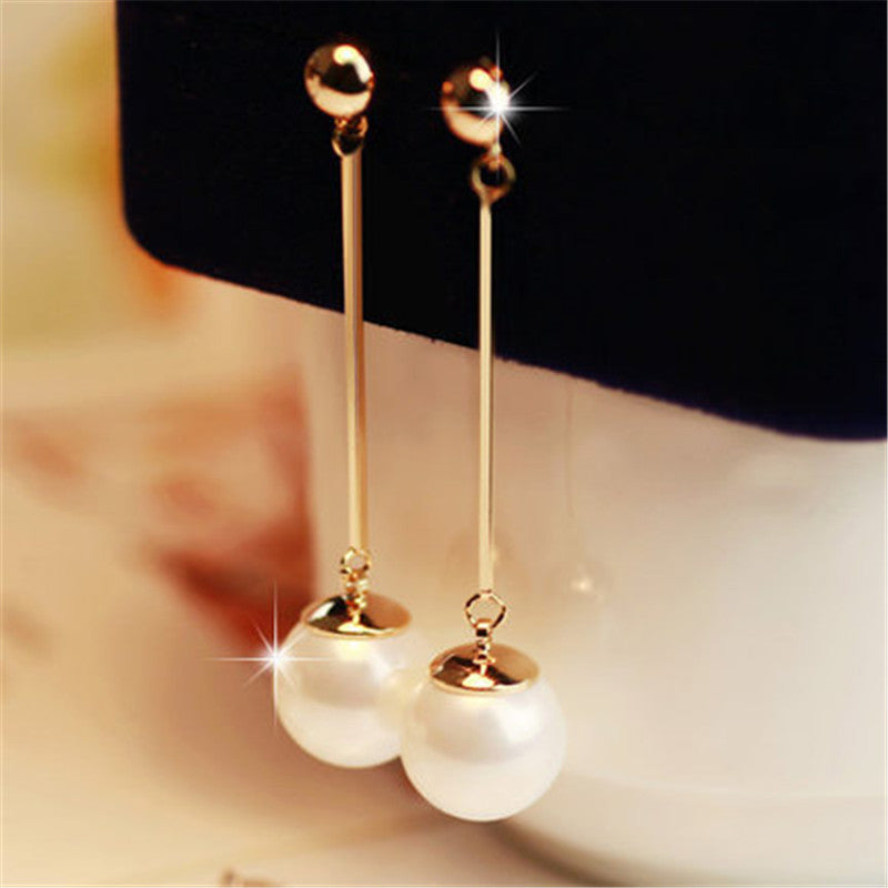 Long Pearl Earrings - Tabashishop