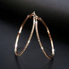 Hoop Earrings With Rhinestone Crystal - Tabashishop
