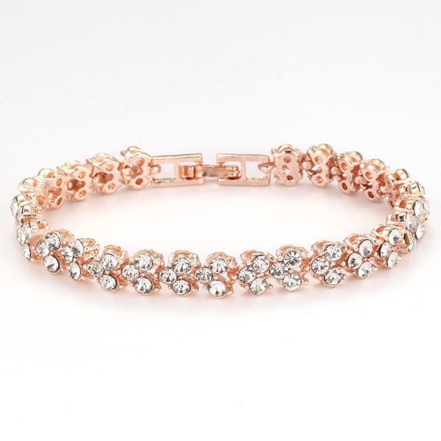 Luxury Alloy Crystal Chain Link Bracelets - Tabashishop